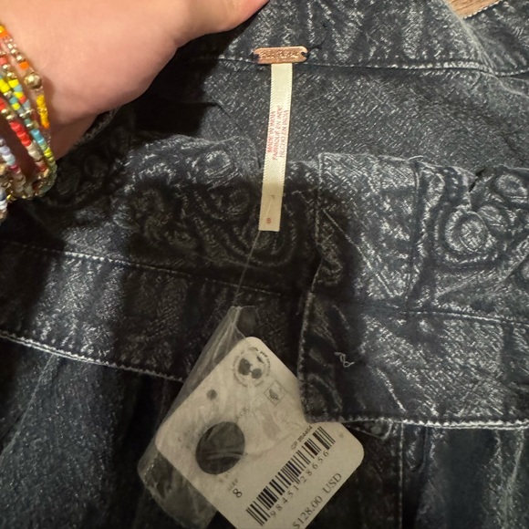 Free People Washed Black A-Line Skirt - Picture 3 of 5